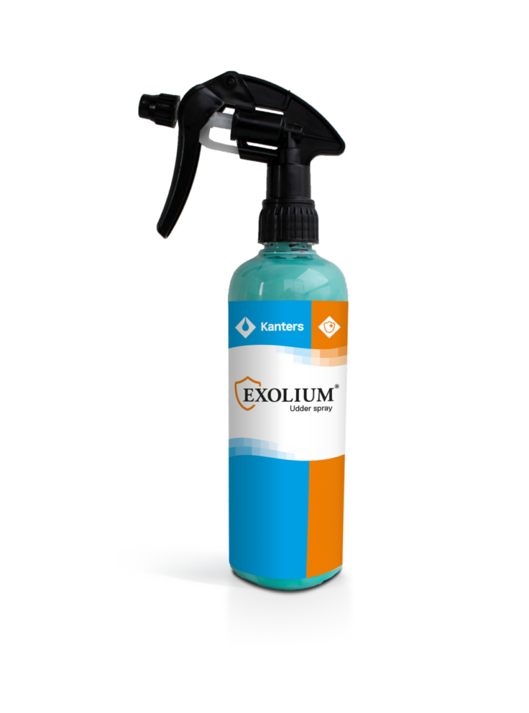 Exolium Udderspray cares for hard udders with natural ingredients